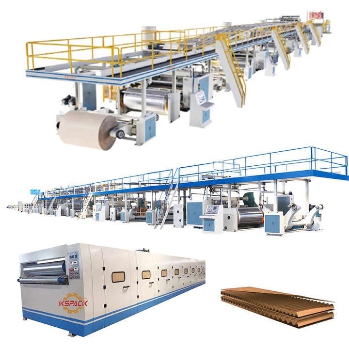 Automation 5 Ply Corrugated Board Production Line 1600mm Width 80 Speed