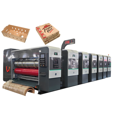 নীচের মুদ্রণ 4 রঙের corrugated বক্স উত্পাদন লাইন কার্টন বক্স প্যাকিং মেশিন corrugated বক্স Slotter ডাই কাটা মেশিন